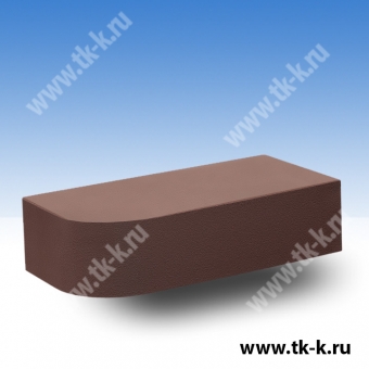 Кирпич полнотелый радиусный лицевой темный шоколад М-300 - КС Керамик